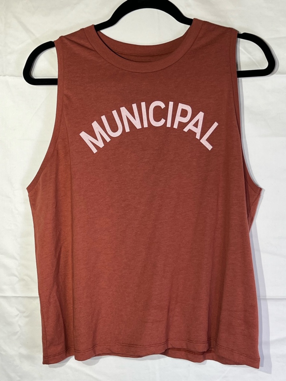 Municipal Women's Sleeveless Muscle Tank - Rust